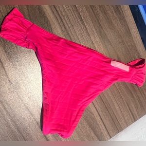 Vitamin A Gemma Ruched Bottom Pink Bikini Bottom